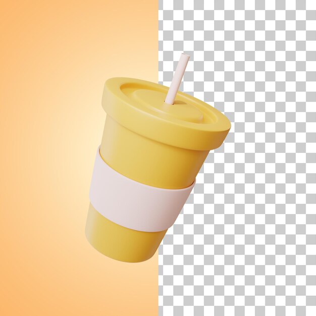 Beverage icon 3d rendering