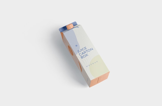 Beverage packaging carton with screw cap mockup