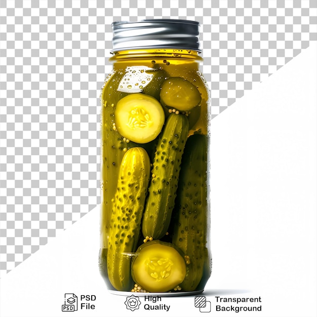 Beverage of pickles cucumber juice mockup isolated on transparent background with png file