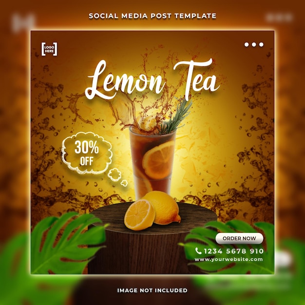 PSD beverage sale social media post template