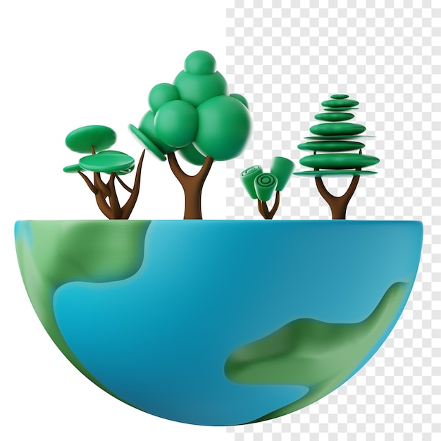 Bewaar de omgeving 3D Icon