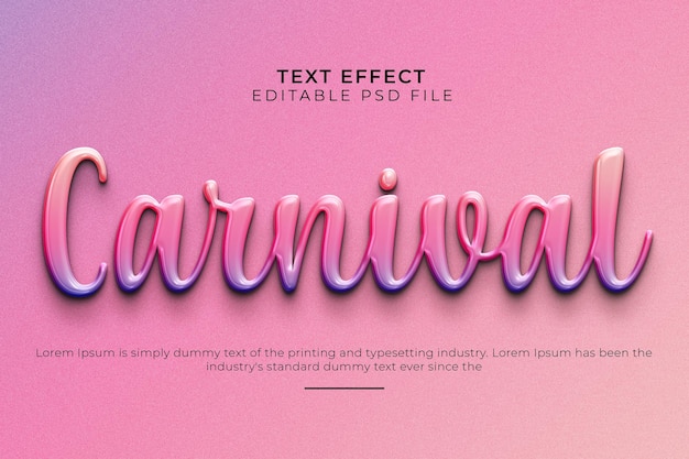 Bewerkbaar carnaval-teksteffect