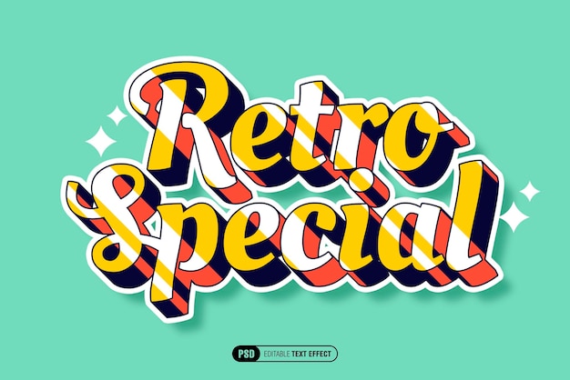 Bewerkbaar retro-teksteffect