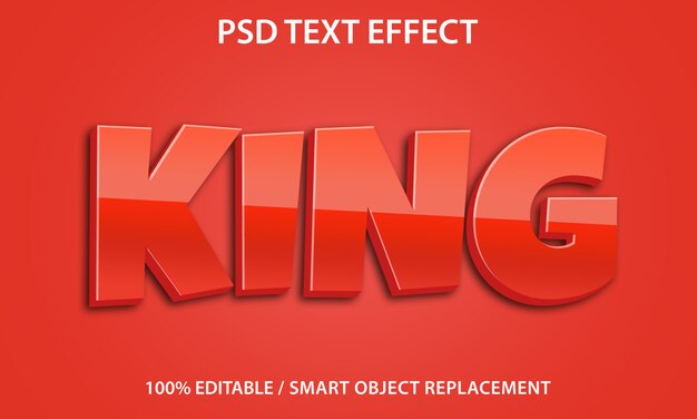 Bewerkbaar teksteffect King Premium