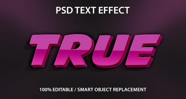 Bewerkbaar teksteffect true premium