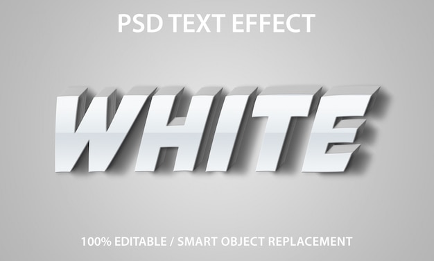 Bewerkbaar teksteffect white premium