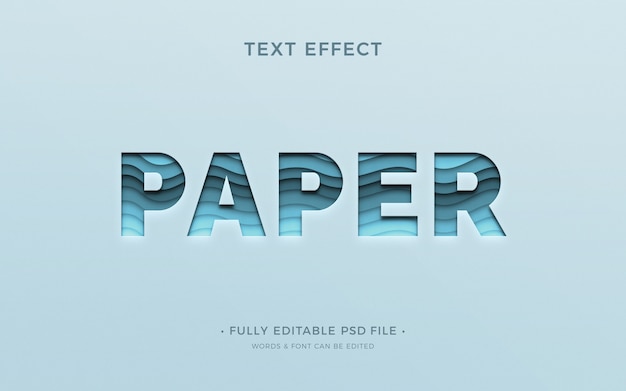 Bewerkbare teksteffect blauwe achtergrond