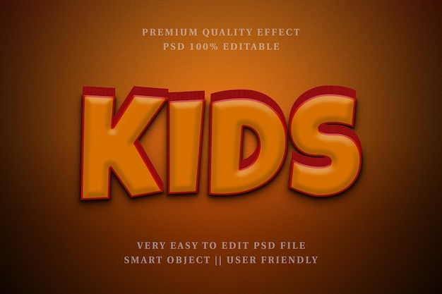 PSD bewerkbare teksteffecten voor kinderen premium psd