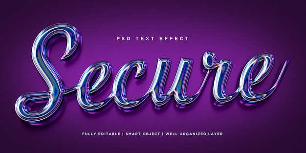 Bezpieczny efekt tekstowy w stylu 3d