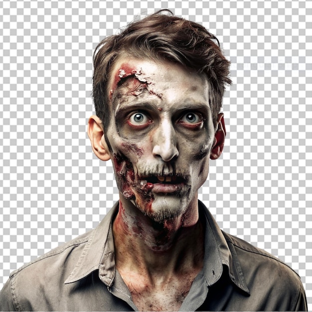 PSD bezpłatne zdjęcie wściekłej twarzy zombie