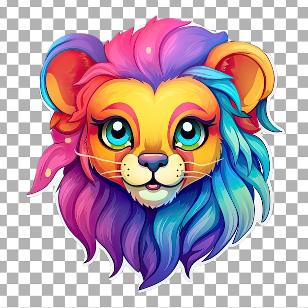 PSD bezpłatny psd cute kawaii lion png