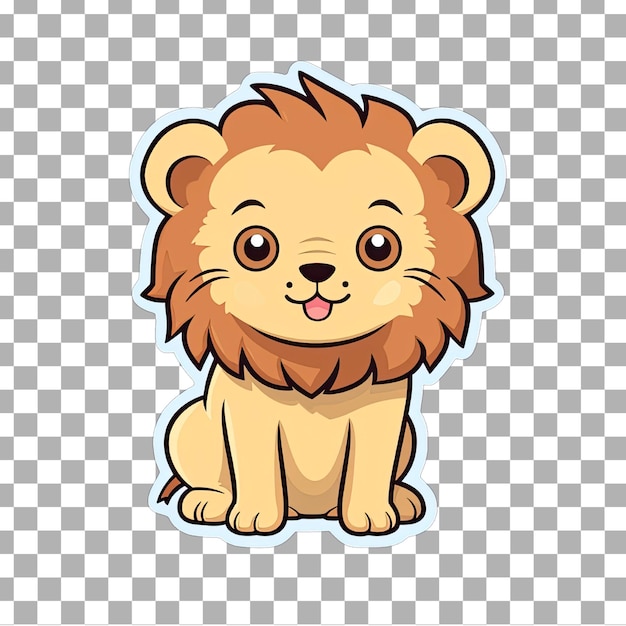 PSD bezpłatny psd cute kawaii lion png