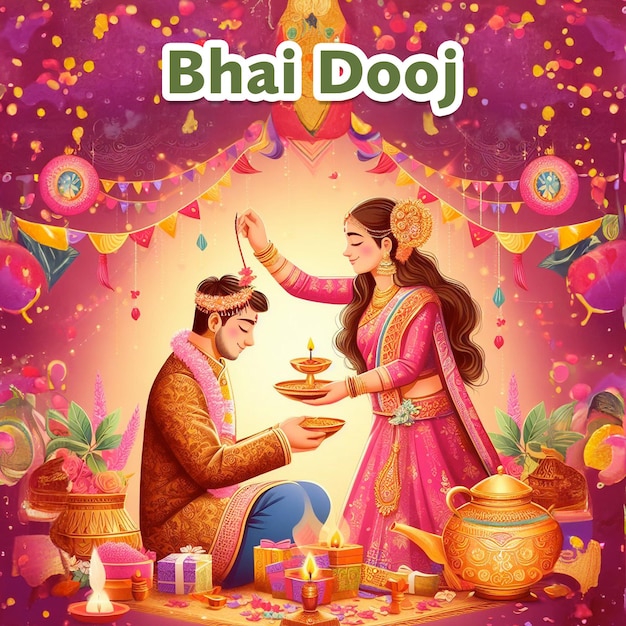 Bhai dooj progettazione di social media instagram