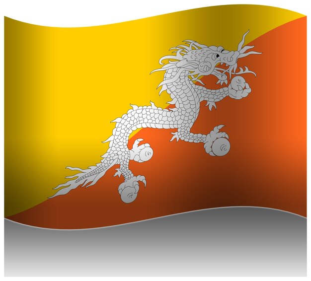 PSD bandiera del bhutan in 3d