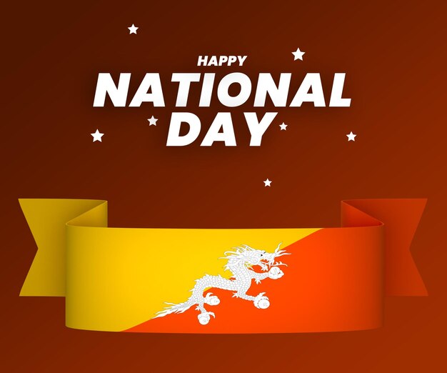 PSD bhutan vlag element ontwerp nationale onafhankelijkheidsdag banner lint psd