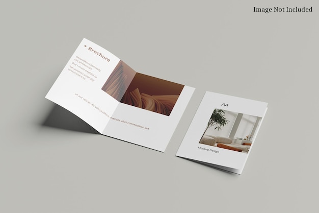 Bi Fold Brochure Mockup A4