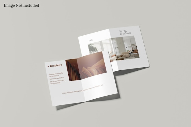 Brochure bi-fold mockup a4