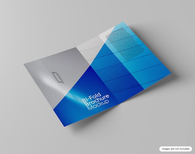 PSD bi-fold brochure mockup