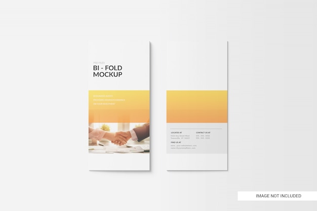 Bi-fold brochure mockup