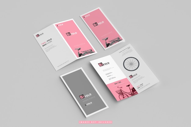 Bi-Fold Brochure Mockups