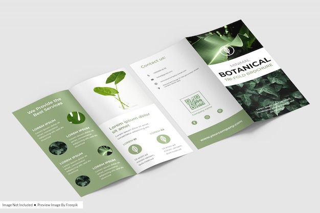 PSD bi-fold flyer mokup