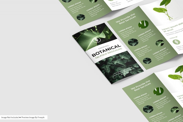 PSD bi-fold flyer mokup