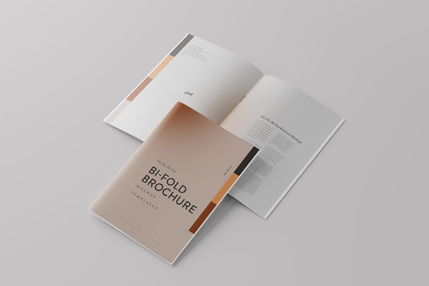 Bi-Fold Multiple Pages Brochure Mockups