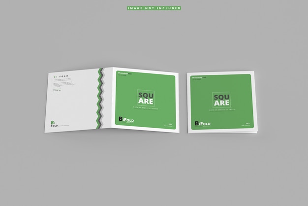 Mockup di brochure quadrato pieghevole