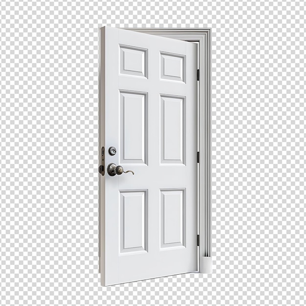 Białe Drzwi Na Odosobnionym Tle