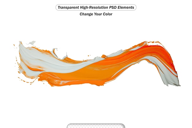 PSD białe i pomarańczowe farby olejowe szczotkowanie tekstury tła