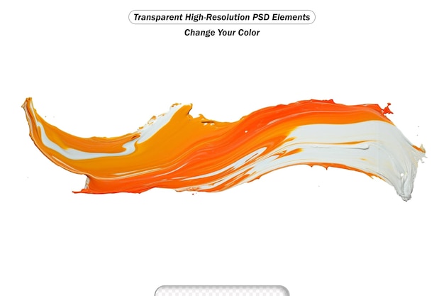 PSD białe i pomarańczowe farby olejowe szczotkowanie tekstury tła