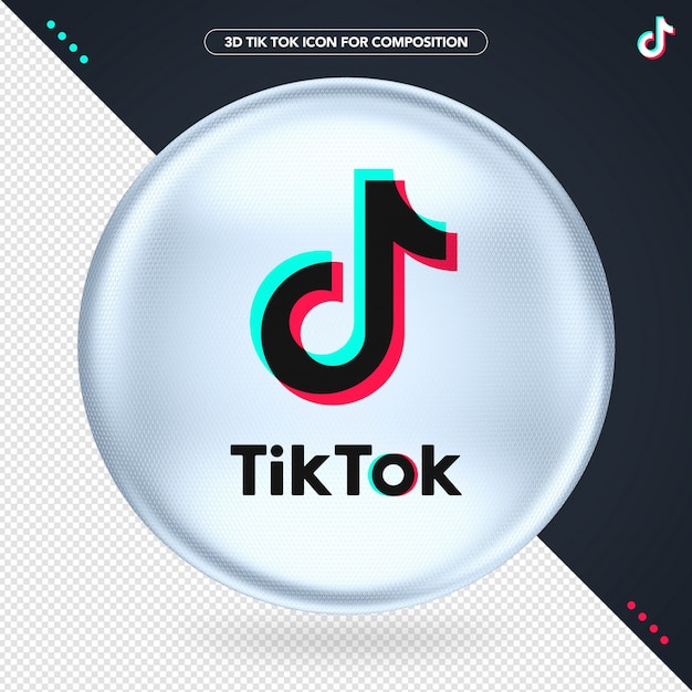 Białe Logo Elipsy 3d Tik Tok