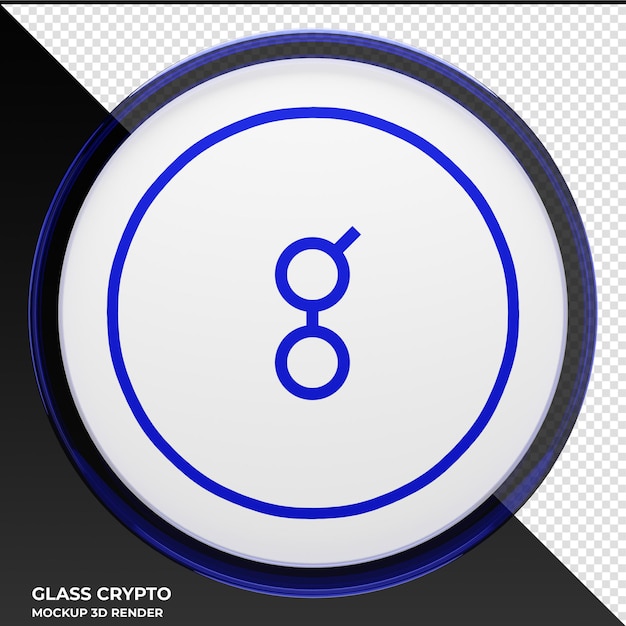 PSD biało-niebieskie kółko z logo gg crypto.