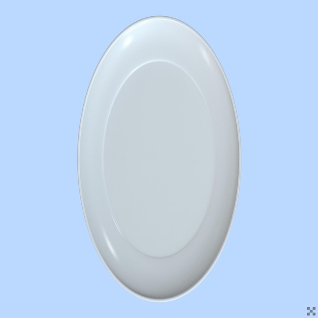 Biały ceramiczny talerz do stołu restauracyjnego ilustracja renderowania 3D