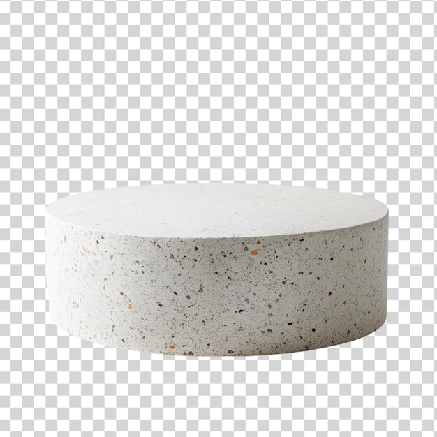 PSD biały marmurowy piedestal izolowany na przezroczystym tle 3d rendering