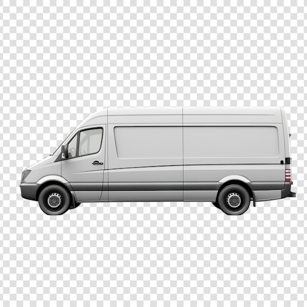Biały model pojazdu transportowego z widokiem bocznym