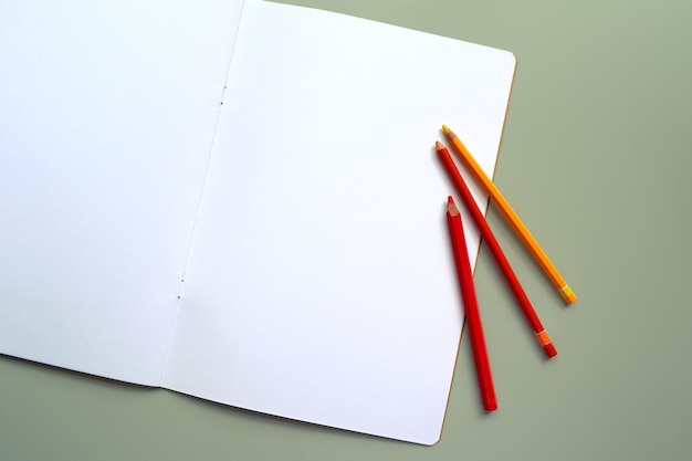 Biały notebook portret skecht mock up