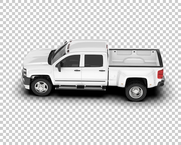 Biały Pickup Na Przezroczystym Tle Ilustracja Renderowania 3d