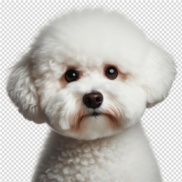 PSD biały pies z brązowym nosem i czarnym nosem