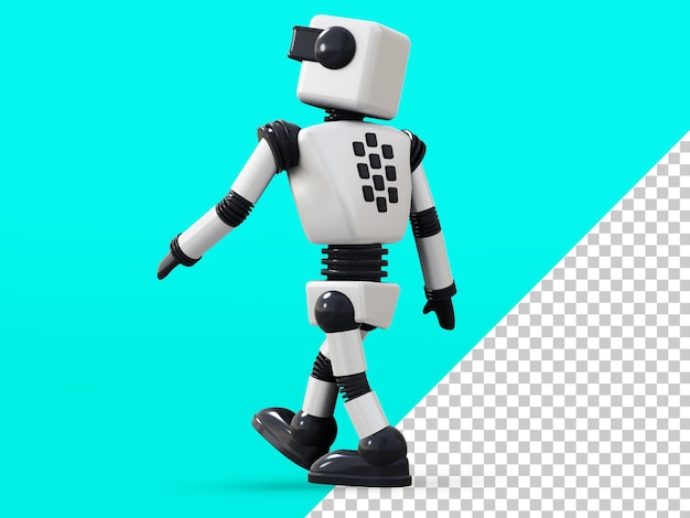 Biały Robot Android Renderowania 3d.