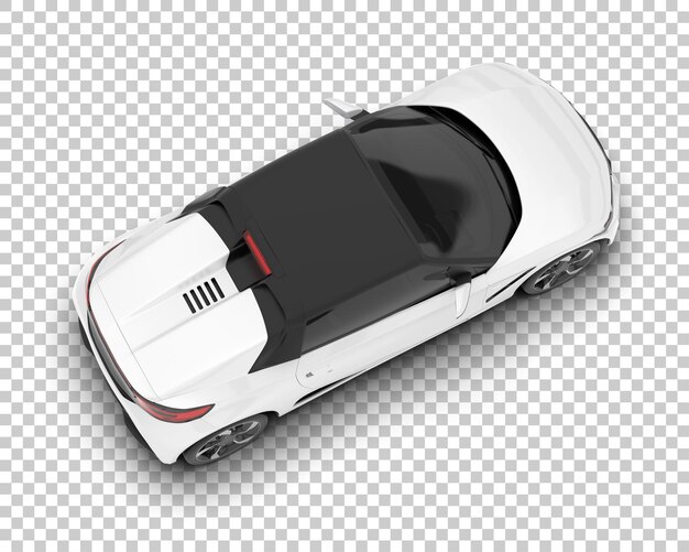 Biały Samochód Sportowy Na Przezroczystym Tle Ilustracja Renderowania 3d