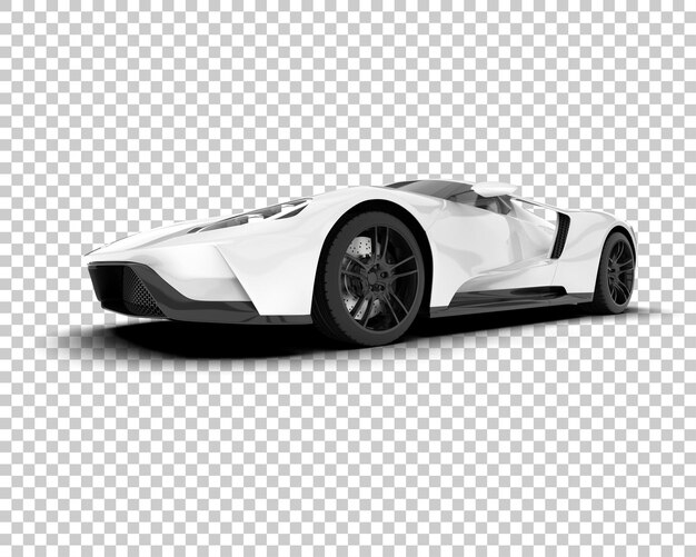 Biały Samochód Sportowy Na Przezroczystym Tle Ilustracja Renderowania 3d