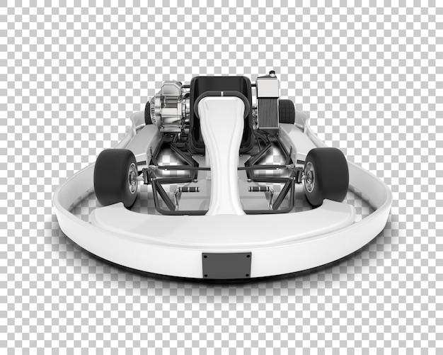 PSD biały samochód wyścigowy na przezroczystym tle ilustracja renderowania 3d