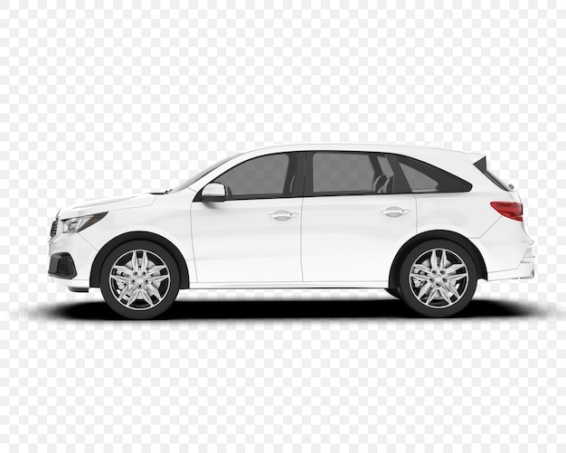 Biały SUV widok boczny