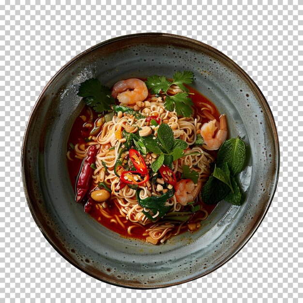 Bibimbap ramen zuppa asiatica formaggio coreano gochujang fetta di pollo thailandese isolato sfondo png