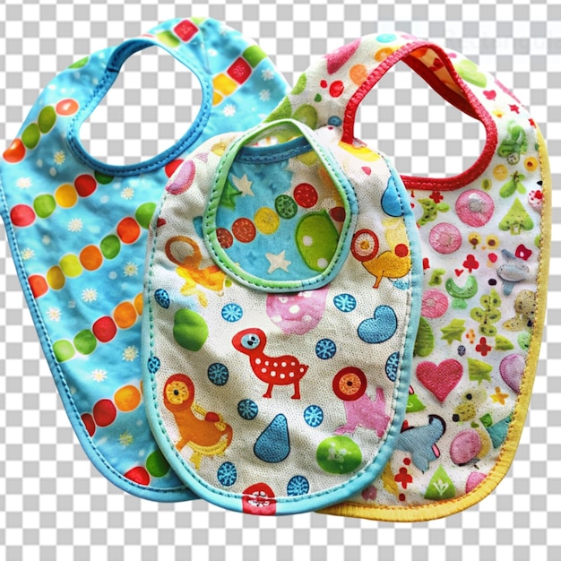 PSD bibs on transparent background