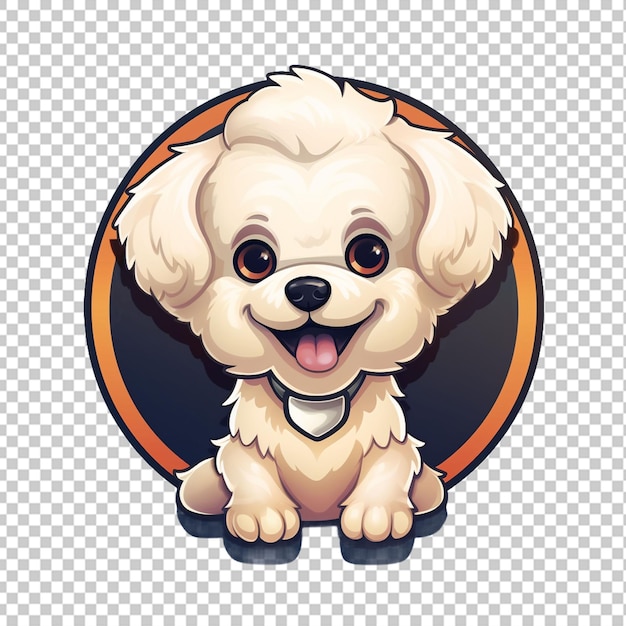 Bichon frise mascot logo