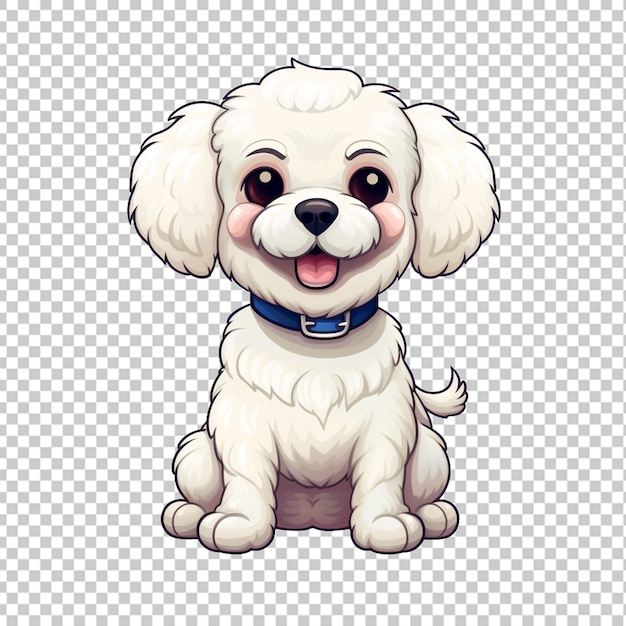 PSD bichon frise mascot logo