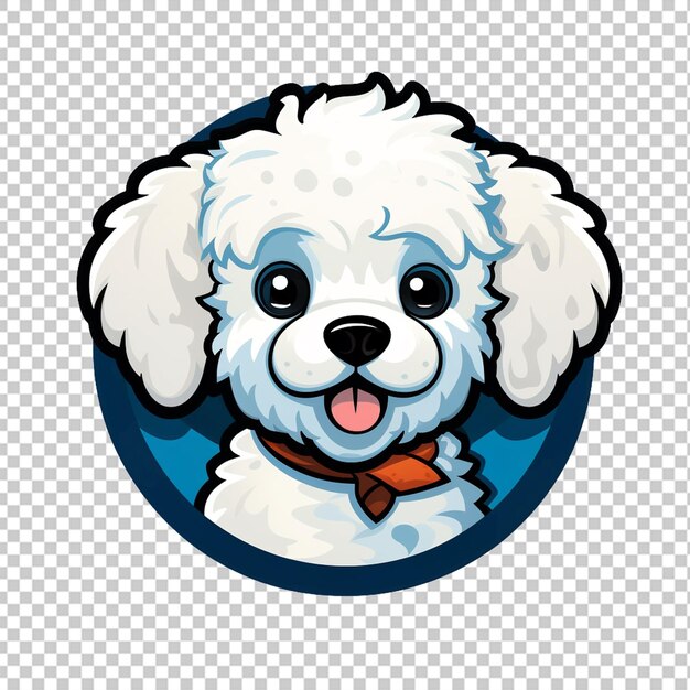 PSD bichon frise mascotte logo