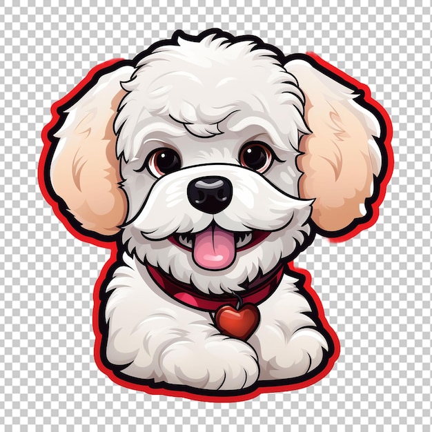 PSD bichon frise mascotte logo